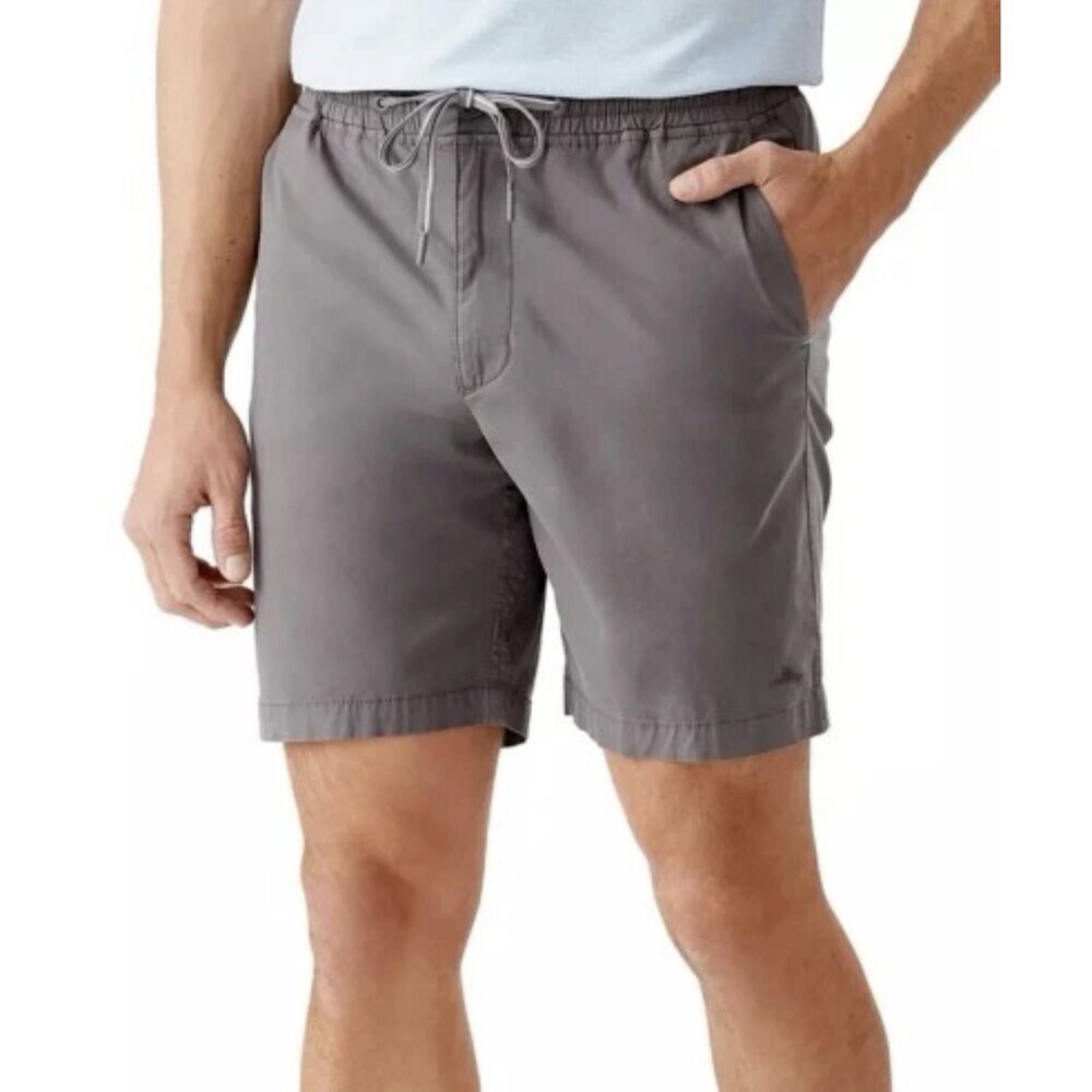 Tommy Bahama Men’s Shorts Sz XXL Oceanside Poplin Elastic Drawstring Waist Grey